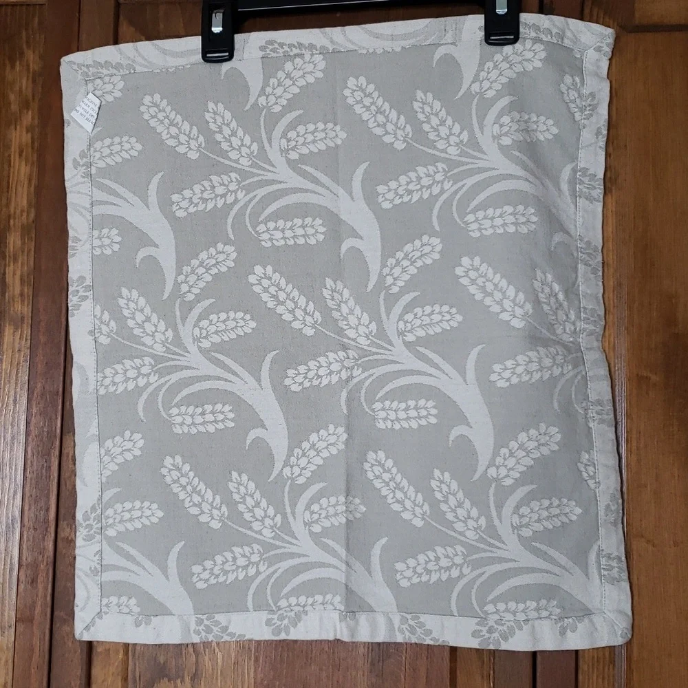 Pottery Barn Flax Floral Cloth Napkins Set of 4